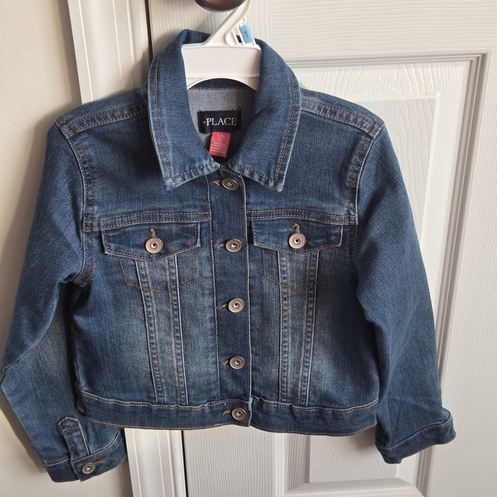 The Children's Place Dark Blue Denim Jacket for Kids